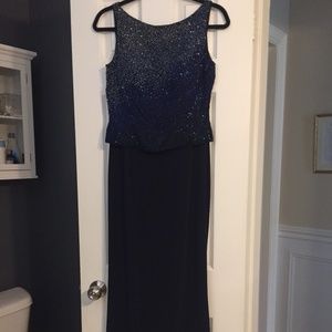 Formal long dress and wrap.